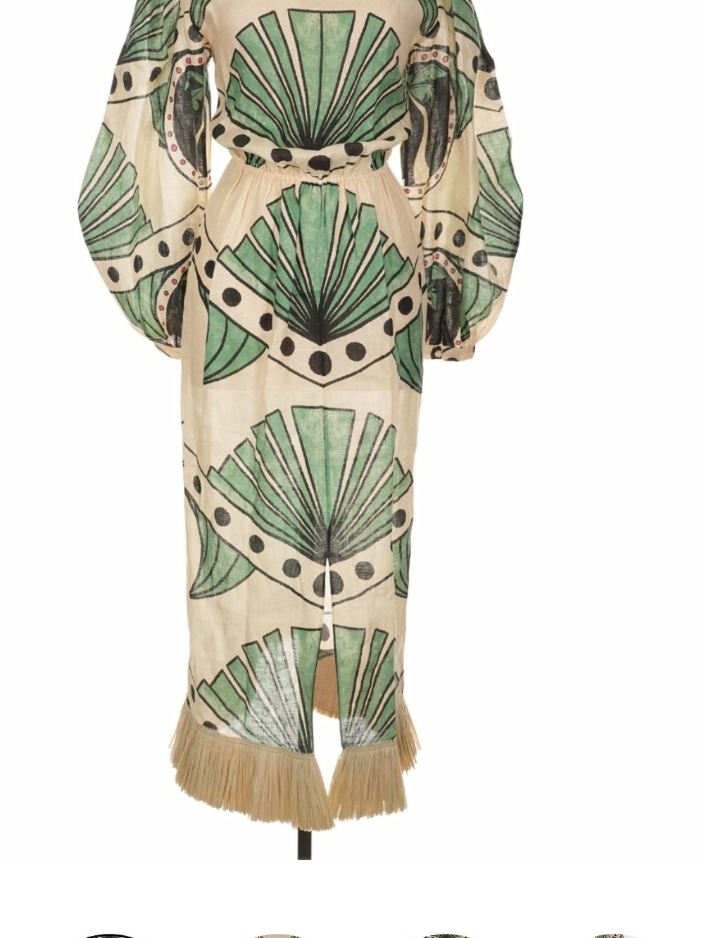 Johanna Ortiz other Continent Tie-Front Fringe Dress M/L - Picture 4 of 14